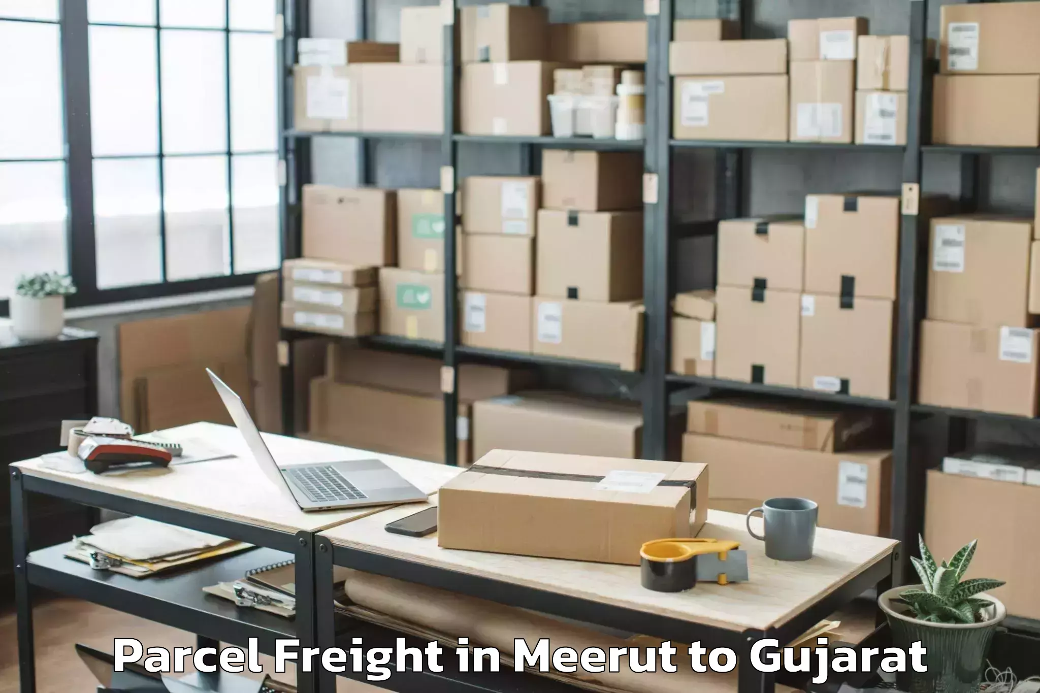 Easy Meerut to Kutiyana Parcel Freight Booking